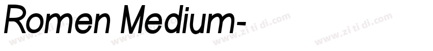 Romen Medium字体转换